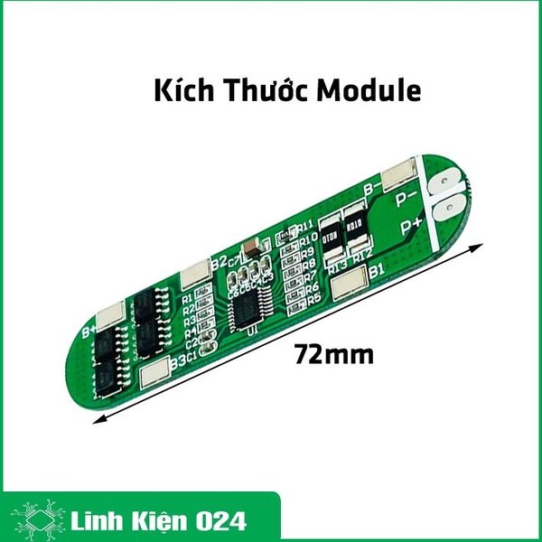 Module Bảo Vệ Pin Lithium 4 Cell 16.8V Dòng Xả 6A (K2I11-2)