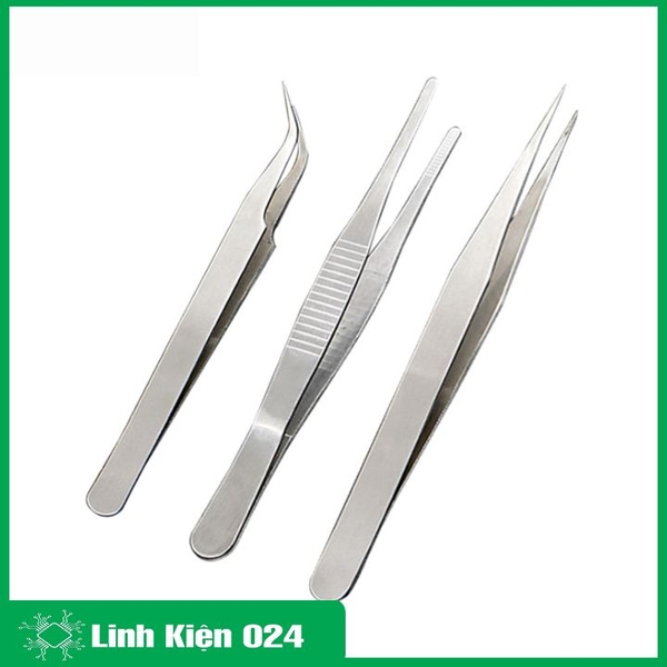 Bộ 3 Kẹp Linh Kiện Điện Tử Đa Năng Loại To Dài 13Cm ( Vàng )