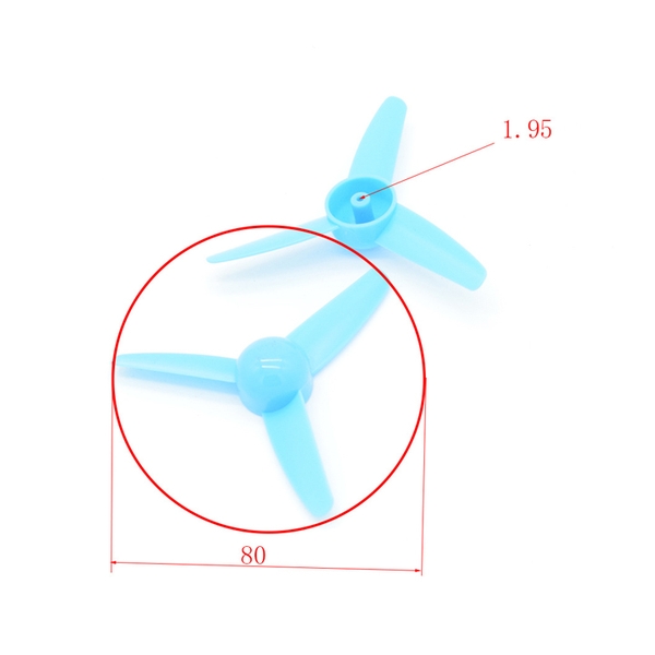 Cánh Quạt 3 Cánh 80mm Trục 2mm (K1K20)
