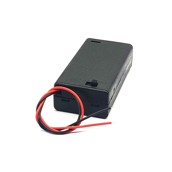 Đế Pin AA Có Nắp, Kèm Công Tắc ( Đấu Nối Tiếp ) (K2B15)