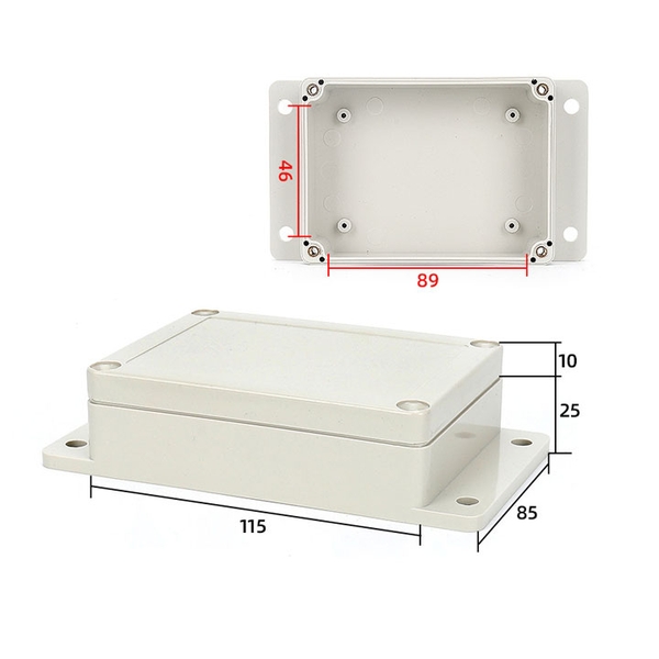 Hộp Nhựa 115x85x36mm - Chống nước Có Tai