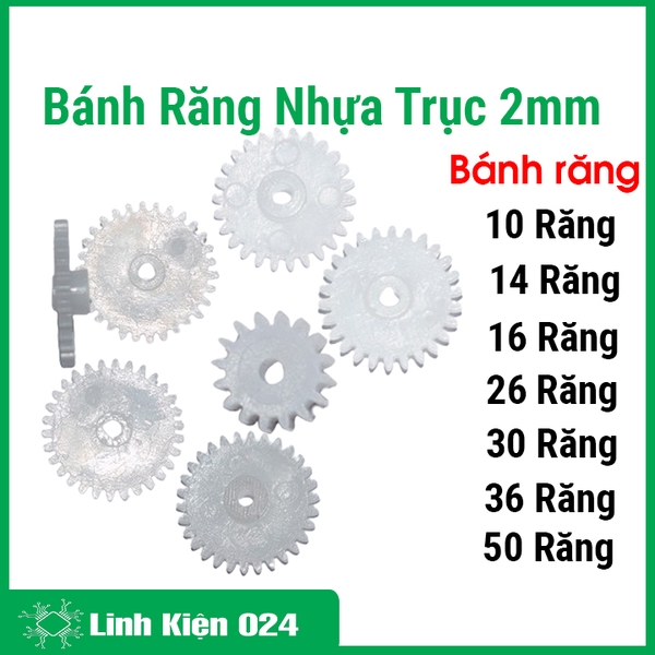 Bánh Răng Nhựa Trục 2mm
