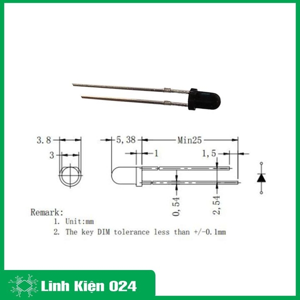 Led Thu Hồng Ngoại 3mm