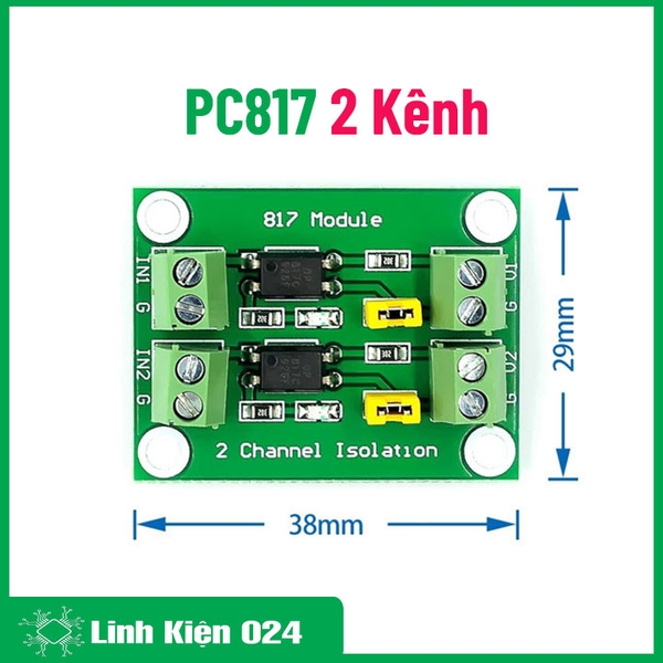 Module Cách Li Quang PC817 2 Kênh (K4C16-2)
