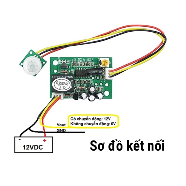 Module Điều Khiển Relay Bằng Cảm Biến Chuyển Động 12VDC (K4C7)