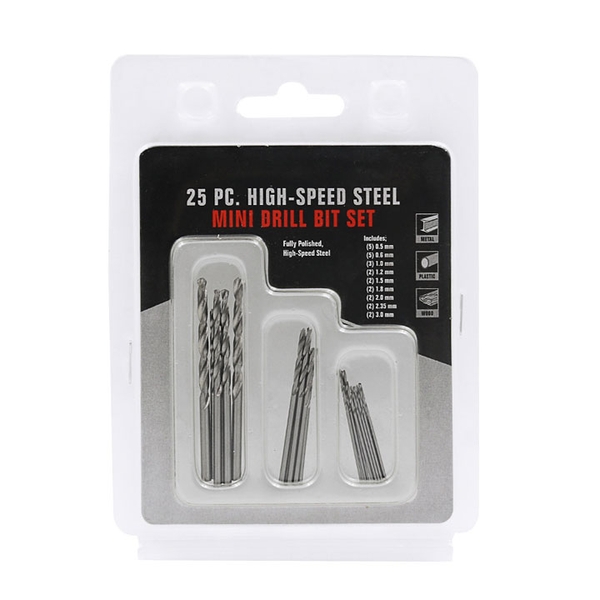 Bộ 25 Chiếc Mũi Khoan HSS QST 0.5mm-3.0mm
