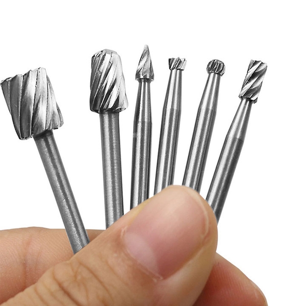 Combo 6 Mũi Khoan, Khắc, Mài HSS Trục 3.17mm Đa Năng