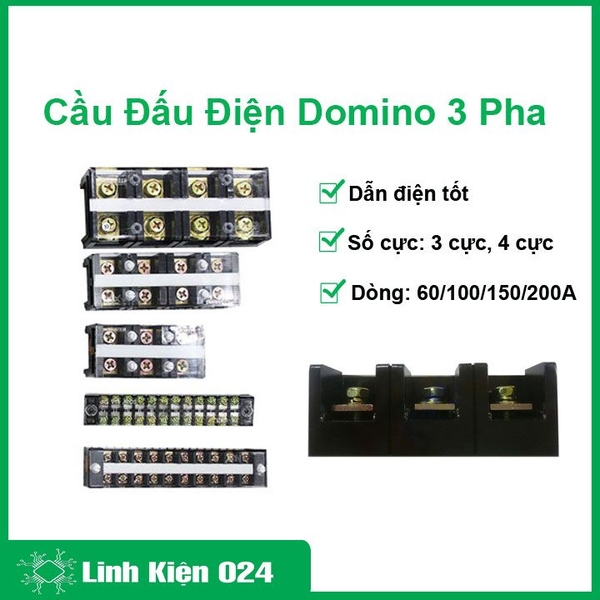 Cầu Đấu Điện Domino 3 Pha 4 Cực 60A/100A/150A/200A