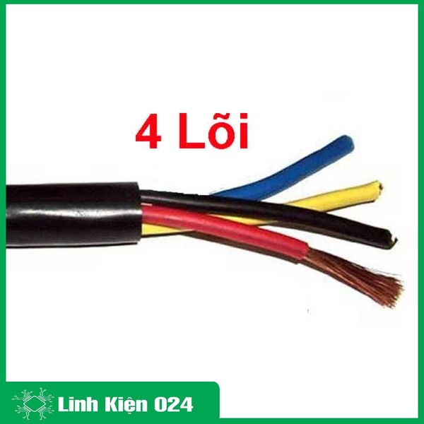 Dây Điện Đen Tròn 0.3M 2 - 3 - 4 Lõi 0.3MM Chất Liệu Dây Đồng 100% Dây Điện Loại Tốt