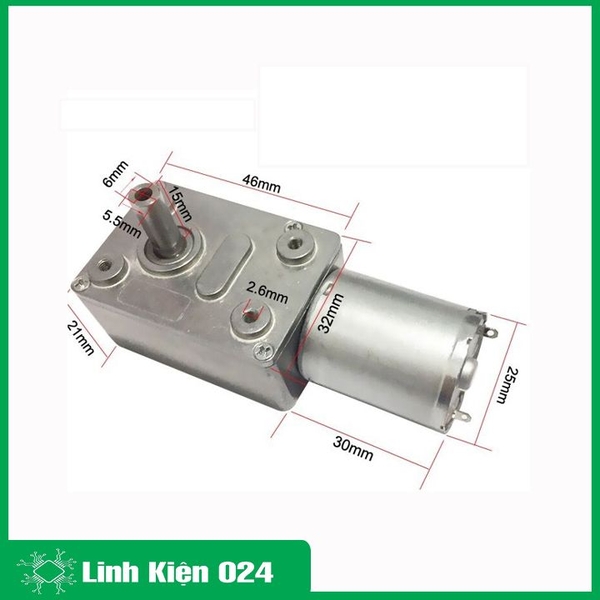 Động Cơ Giảm Tốc 12V Aslong JGY-370 Công Suất 18 Vòng/Phút