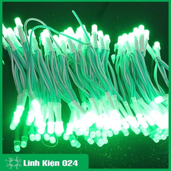 Cuộn 100 Bóng Led Liền Dây Ø5mm Đủ Màu