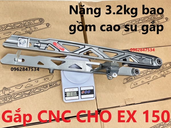 Gắp nhôm CNC EX150 Lắp như zin cho EXCITER 150 Chính hãng AT racing TẶNG CAO SU GẮP