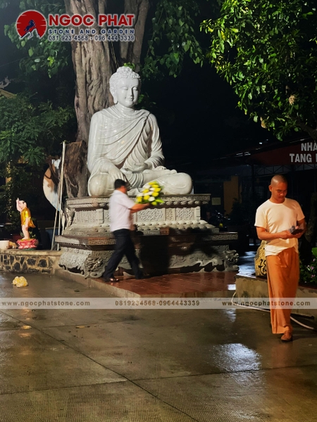 Cận cảnh quy trình an vị Tượng Phật Bổn Sư Ấn Địa Xúc tại Chùa Gò