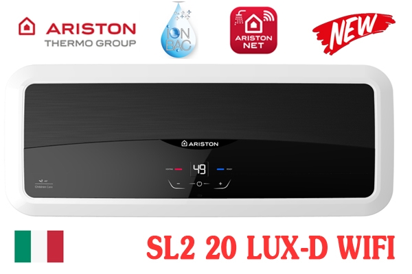 GD3.390 Bình nóng lạnh gián tiếp Ariston SL2 20 LUX-D AG+ Wifi 20L