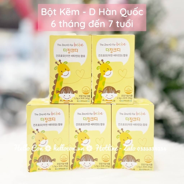 The ZinC D for BeBe GMPHARM - Bổ sung Kẽm, D cho trẻ từ 6M - 7Y