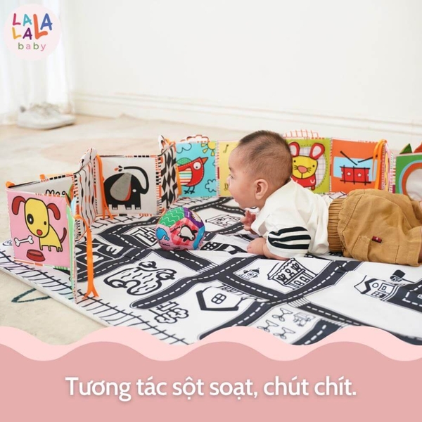 Sách vải kiêm quây cũi Lalala Baby