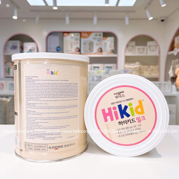 Sữa bột Hikid vị vani 600g/hôp cho trẻ từ 1 đến 9 tuổi