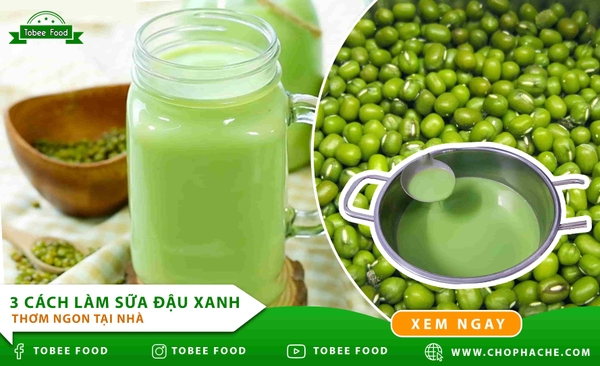 3 cách làm sữa đậu xanh thơm ngon tại nhà