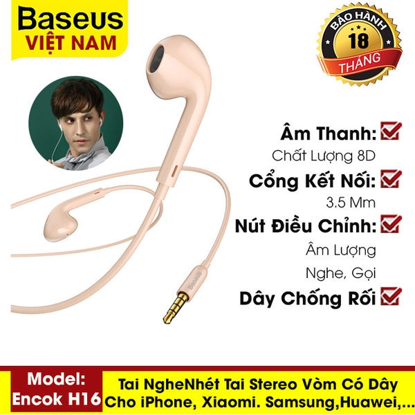 Tai Nghe Nh t Tai Baseus H16 8D Tai Nghe Stereo V m C D y i u