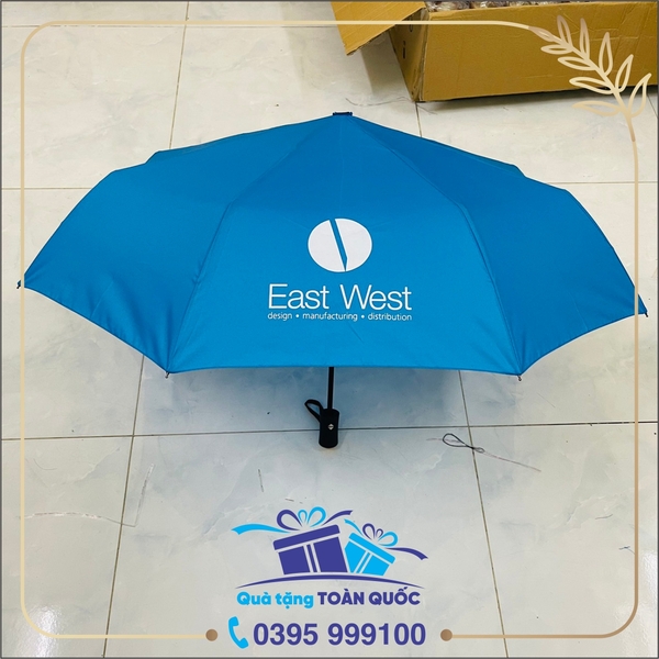 ô dù East West, ô gập 3 tự động 2 chiều, ô dù in logo, quà tặng dưới 150k, quà tặng sinh nhật công ty, quà tặng công nhân