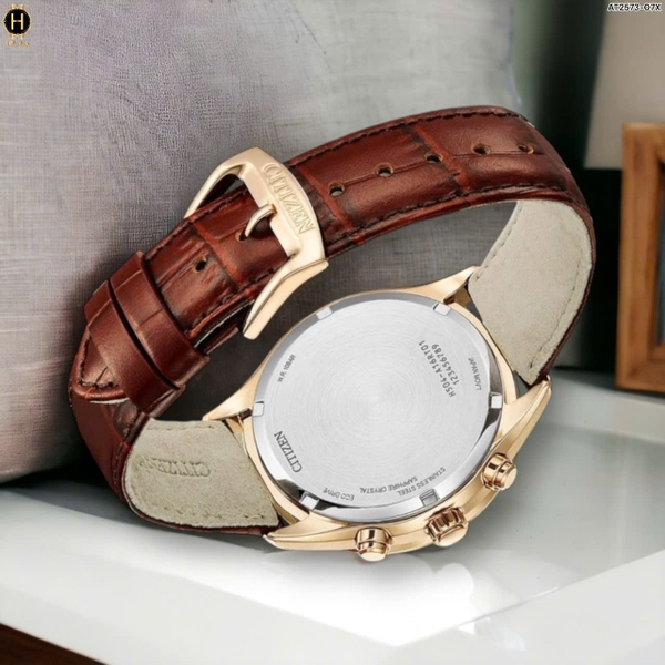 Đồng Hồ Nam Citizen Quartz Eco-Drive Chronograph Tachymeter AT2573-07X