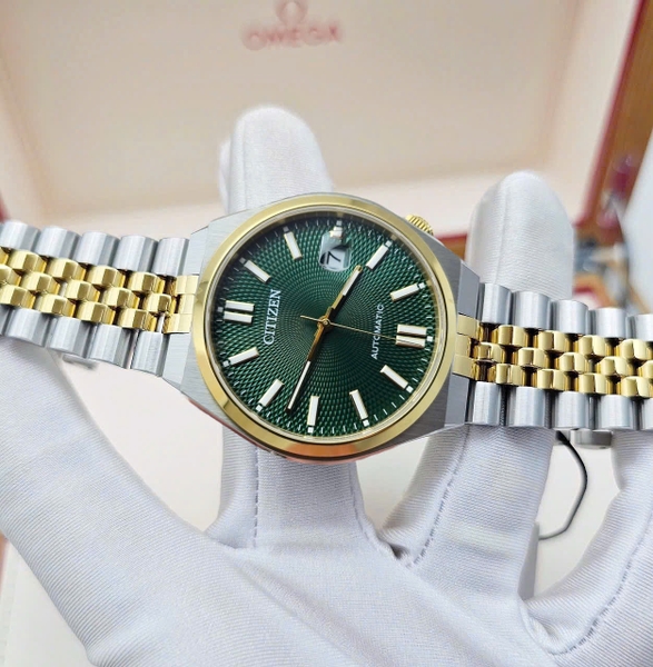 Citizen Automatic Tsuyosa 60h Demi Gold Green NK0024-54X