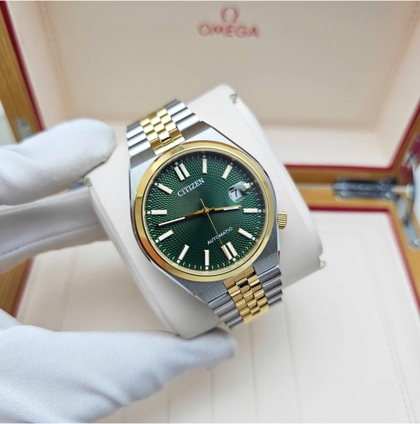 Citizen Automatic Tsuyosa 60h Demi Gold Green NK0024-54X
