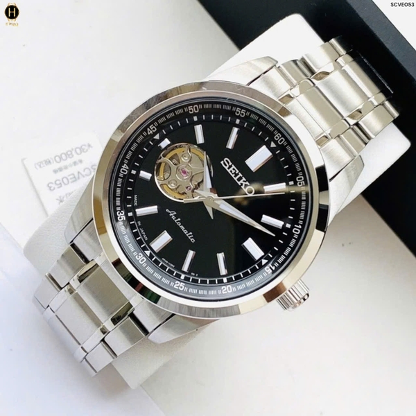 Đồng Hồ Nam Seiko Automatic Open Heart SCVE053
