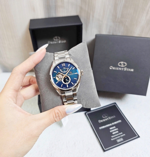 Orient Star Automatic Semi Skeleton BLue green Grandient MOP Dial RK-BY0001A