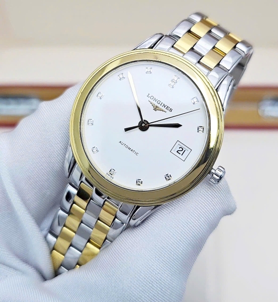 Longines Automatic Flagship Demi Gold Diamond L4.774.3.27.7 ( L47743277 )