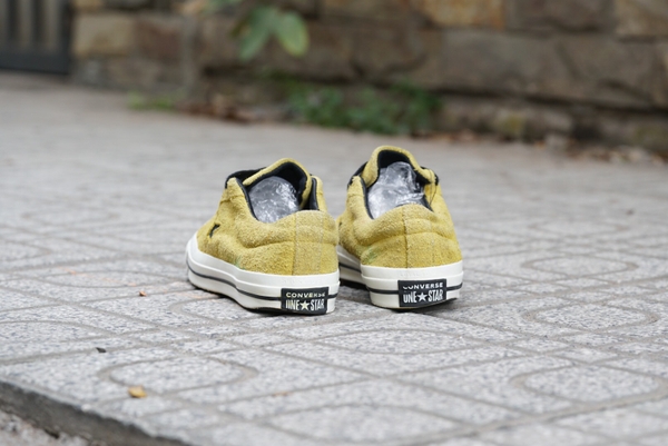 2hand Giay Th Thao CONVERSE ONE STAR PREMIUM SUEDE YELLOW VINTAGE 163245C GIAY C CHINH HANG