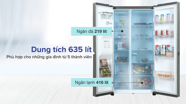 Tủ lạnh LG Inverter 635 Lít GR-D257JS