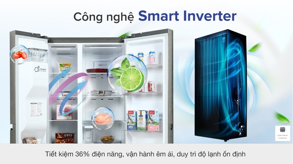 Tủ lạnh LG Inverter 635 Lít GR-D257JS