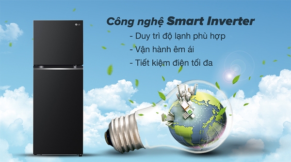 Tủ lạnh LG Inverter 266 lít GV-B262BL