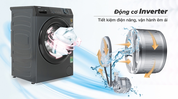 Máy giặt Aqua Inverter 8.5 kg AQD-A852J.BK