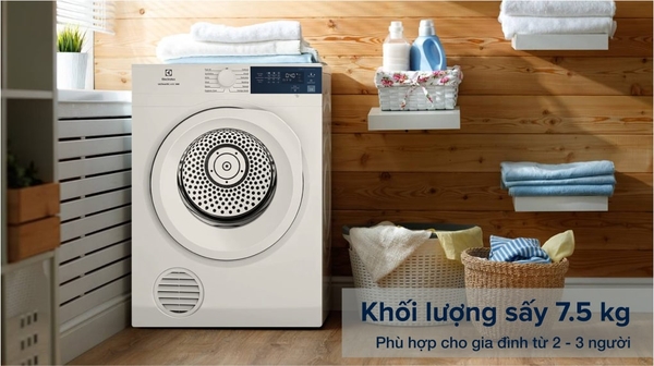 Máy sấy quần áo thông hơi Electrolux 7,5Kg EDV754H3WB