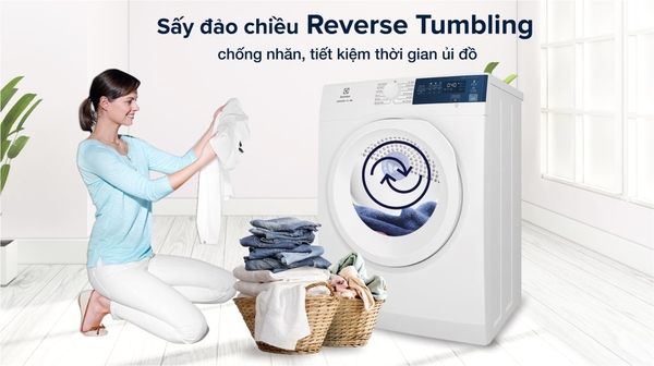 Máy sấy quần áo thông hơi Electrolux 7,5Kg EDV754H3WB