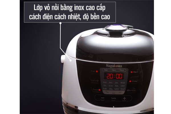 Nồi áp suất điện Nagakawa NAG0206 6 lít