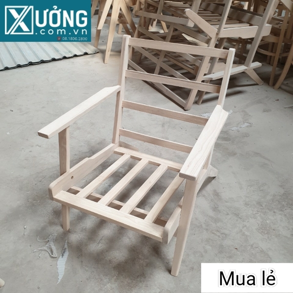 Phôi sofa tay thẳng gỗ ash