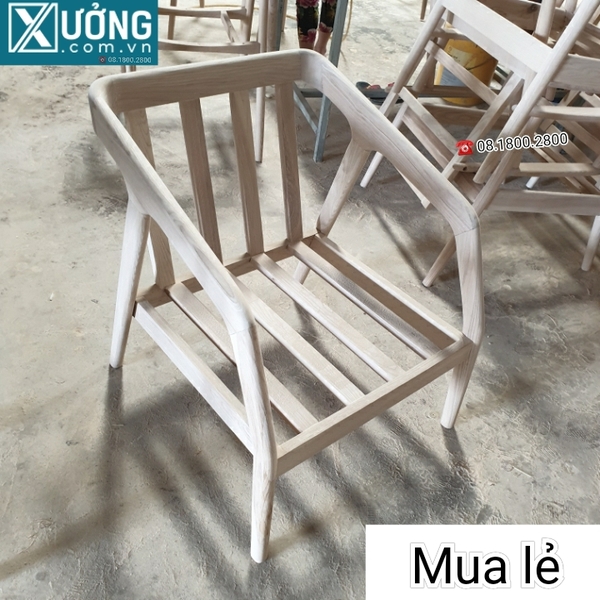 Phôi sofa gỗ Ash tay vát nghiêng