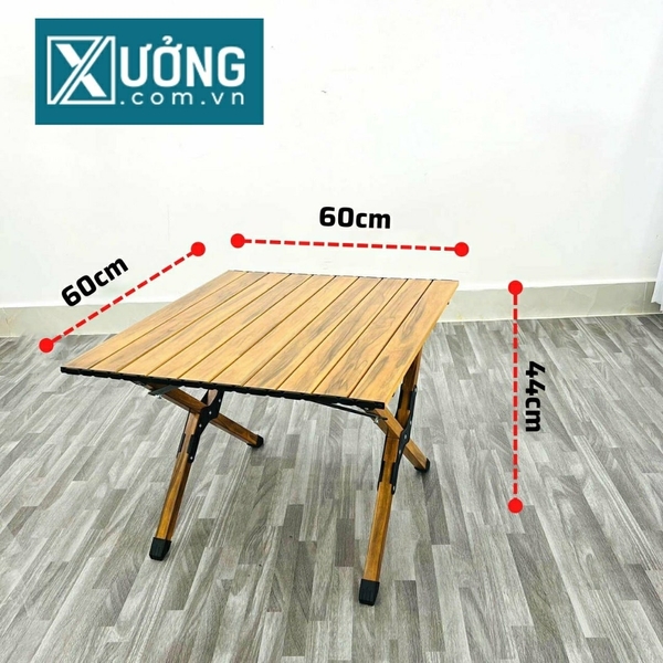 Bàn xếp 60x60cm khung nhôm picnic - dã ngoại