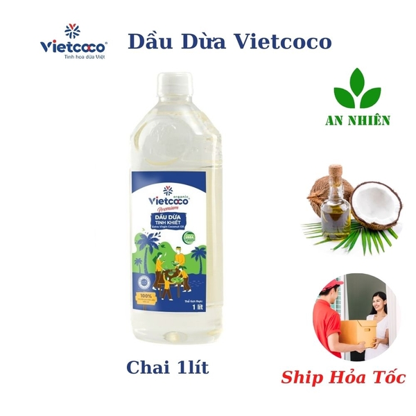 Dầu dừa tinh khiết Vietcoco chai pet 1000ml