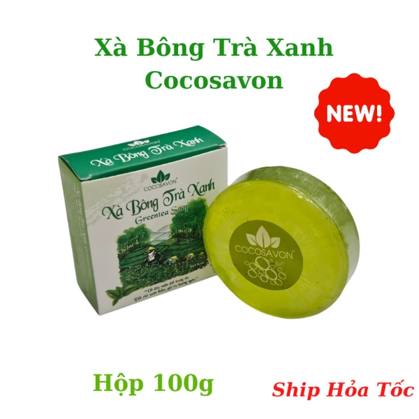 Xà bông tắm trà xanh Cô Ba Cocosavon 100gr