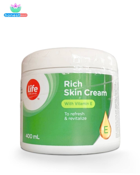 kem-duong-am-toan-than-life-brand-rich-skin-cream-vitamin-e-400ml