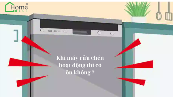 Khi máy rửa chén hoạt động thì có ồn không?