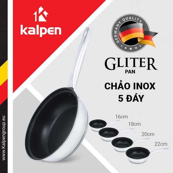 Chảo Chống Dính Inox 5 lớp Kalpen Gliter