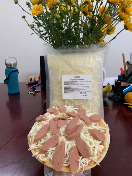 Phô mai Mozzarella bào sợi Topping 1kg