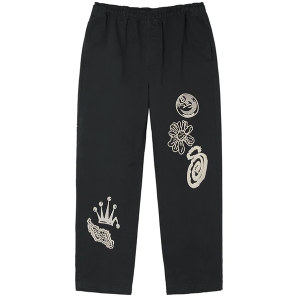 STUSSY NOMA ICON BEACH PANTS WASHED BLACK 116575 ORDER SHIBUYA TOWN