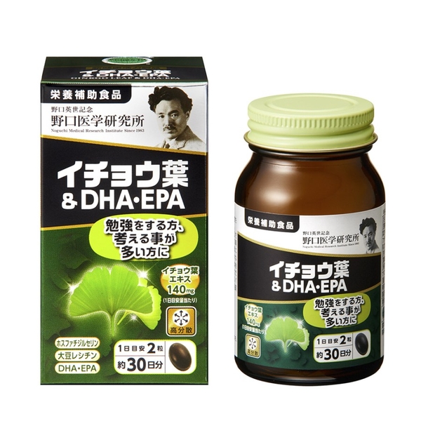 Viên uống bổ não Noguchi bổ sung DHA&EPA chiết xuất lá bạch quả 60 viên (mẫu mới)