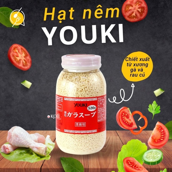 Hạt nêm Youki chiết xuất xương gà và rau củ 520g